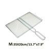 1pc Stainless Steel Vegetable BBQ Grilling Basket; Easy To Clean Grill Basket; Grill Accessories; Portable Folding Fish Grilling Basket With Removable