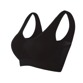 Women Yoga Underwear Padded Crop Tops Underwear Gym Top Yoga Sport Bra Breathable Fitness Running Vest Yoga Bras Sports Type (Color: Black, size: 6XL)