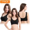 3 Pack Sport Bras For Women Seamless Wire free Bra Light Support Tank Tops For Fitness Workout Sports Yoga Sleep Wearing