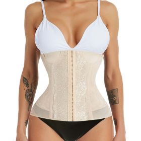 Waist trainer shaper corset slimming Belt underwear body shaper shapewear faja slimming belt tummy Sheath (Color: beige 2, size: XL)