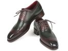 Paul Parkman Goodyear Welted Oxfords Brown & Green (ID#BW926GR)