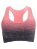 1pc/2pcs/3pcsMedium Support Two Tone Racer Back Sports Bra, Fitness Workout Running Yoga Bra