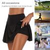 Tennis for Women Dance Fitness Solid Sports Skirts Female Tennis Running Skort Active Athletic Yoga Fitness Skirt Short