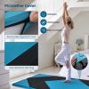 4-Panel PU Leather Folding Exercise Gym Mat with Hook and Loop Fasteners