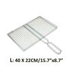 1pc Stainless Steel Vegetable BBQ Grilling Basket; Easy To Clean Grill Basket; Grill Accessories; Portable Folding Fish Grilling Basket With Removable